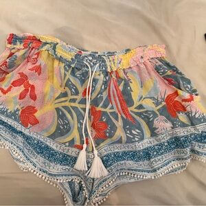 Colorful drawstring shorts